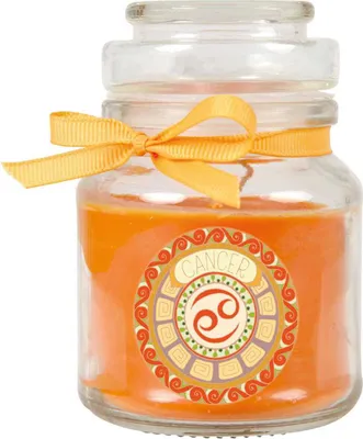 Produktbild von HS Candle "Sternzeichen" Duftkerze im Bonbonglas ( Krebs ) - viele Motive zur Auswahl, 120g - Brenndauer bis zu 30 Std - Cancer