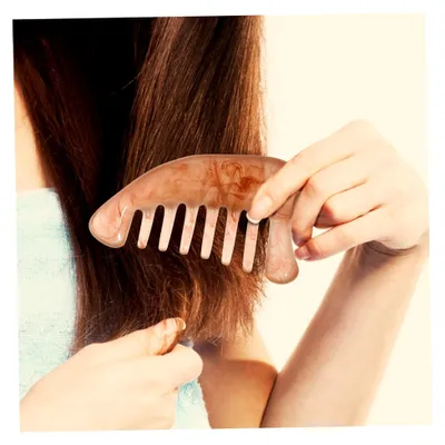 Produktbild von 2 Stück Gua Sha Kopfhautmassagegerät aus Kunstharz für Hautpflege und Entspannung