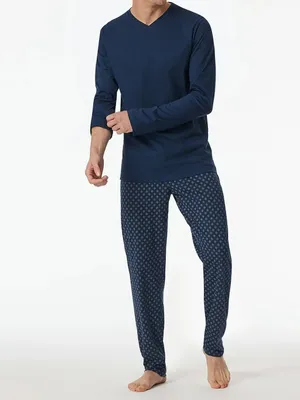 Produktbild von Schiesser Herren Schlafanzug lang Gr. 110  admiral
