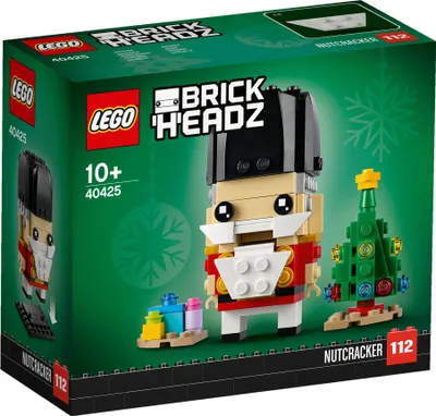 Produktbild von LEGO 40425 BrickHeadz Nussknacker Weihnachtsspielzeug mit Weihnachtsbaum, Weihnachtsgeschenk für Männer, Frauen und Kinder ab 10 Jahren