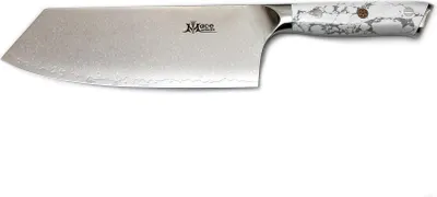Obrázok produktu pre MaceMaker WHITE STONE CLEAVER SanMai damaský kuchynský nôž