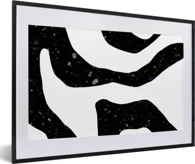 Produktbild von MuchoWow® Gerahmtes Poster Abstrakt - Minimalismus - Design 60x40 cm - Poster mit Schwarzem Bilderrahmen Wandposter Rahmen Foto Bilder - Schlafzimmer - Plakat in Rahmen - Drucken