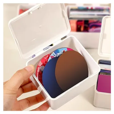 Produktbild von Weißes Sammeletui – Spiel-Organizer und Kartenhalter mit Deckel, Visitenkartenbox für Sammler