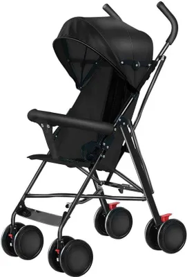 Productafbeelding van Kinderwagen CITY buggy - Inklapbare kinderbuggy - Stadswandelingen en reizen - Vederlicht en compact - Tot 22 kg - Zwart