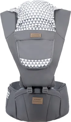 Produktbild von Hikeren Bauchtragen, Ergonomische Babytrage, Einstellbares Mehrere Positionen, Geeignet für Kinder von 0-3 Jahren (Grau)