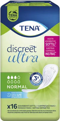 Zdjęcie produktu dla DISCREET ULTRA normalna wkładka dla osób z nietrzymaniem moczu 16 u