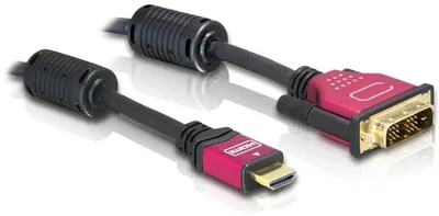 Produktbild von HDMI an DVI Kabel 1,8m Stecker / Stecker, Delock® [84342]