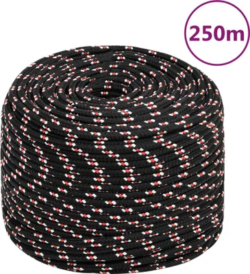 Image de Corde de bateau Noir 8 mm 250 m Polypropylène