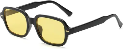 Imagen del producto de Gafas de sol retro, lentes degradados amarillos, protección UV-400, uni, ideales para días soleados