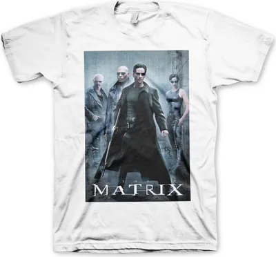 Produktbild von The Matrix Poster T-Shirt - X-Large - White