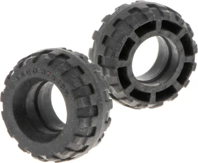 Produktbild von 2x Lego Reifen Rad 37x18R schwarz Auto Fahrzeug Batmobile 40433 4506553 56891