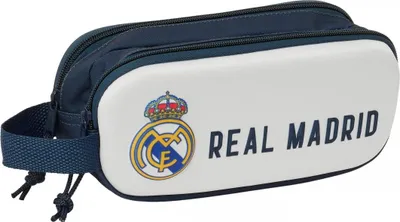 Obrázek produktu pro Safta Real Madrid 3d Double Pencil Case White,Blue Man White,Blue One Size