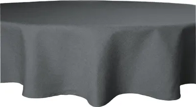 Produktbild von Tischdecke rund 220 cm Ø anthrazit beschichtet Leinenoptik wasserabweisend Lotuseffekt