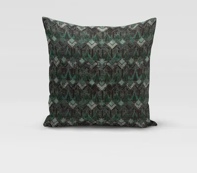 Produktbild von SCHÖNER LEBEN. Kissenhülle Art Deko Marble Diamond Marmor grün Größe 40x40cm (HxB) 40x40cm (HxB) Größe