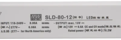 Produktbild von MEANWELL SLD-80-12, Installationsnetzteil, 79,2W 12V 6,6A CV+CC