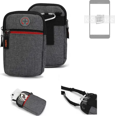 Produktbild von K-S-Trade Holster Gürteltasche kompatibel mit Samsung Galaxy S23+ Handy Tasche Schutz Hülle grau Zusatzfächer 1x