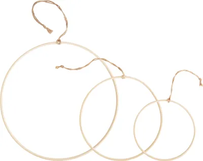 Produktbild von VBS Holzring mit Sisalband 15 cm ideal für DIY Projekte und Dekoration