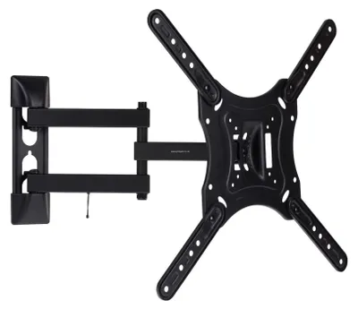 Obrázok produktu pre Robustný otočný držiak na televízor na stenu, vhodný pre televízory s uhlopriečkou 23", 24", 28", 32", 37", 40", 42", 43", 50", 55", s možnosťou naklopenia o 20°, štandard VESA 400x400, čierna farba
