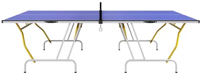 Image de Table de ping-pong pliable - Table de ping-pong pour intérieur et extérieur - Table de ping-pong - Set de tennis de table - Table bleue