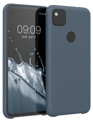 Produktbild von kwmobile Handyhülle für Google Pixel 4a Hülle - Case Silikon - Kabelloses Laden - Schutzhülle Cover in Dunkler Schiefer
