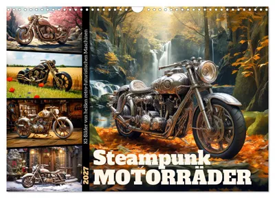 Produktbild von Steampunk Motorräder (Wandkalender 2027 DIN A3 quer), CALVENDO Monatskalender