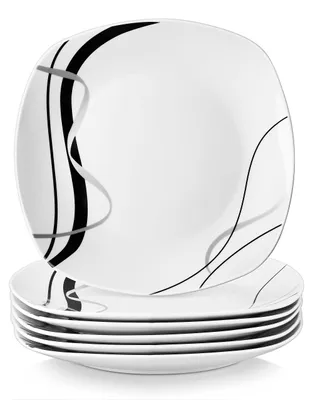 Zdjęcie produktu dla Elzusha - Zestaw talerzy porcelanowych - 6 sztuk - Średnica 24,6 cm