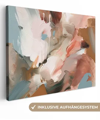 Produktbild von MuchoWow® - Leinwandbilder - Farbe - Farben - Abstrakt - Kunst, Wandbild, Wanddeko Bilder Wohnzimmer, 120x90 cm