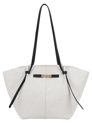 Produktbild von Gallantry, Damen Shopper genarbt mit langen Henkeln und Drehverschluss, Schwarz