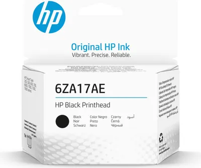 Produktbild von HP 6ZA17AE Schwarz Druckkopf, HP GT Druckköpfe funktionieren in Kombination mit: HP Smart Tank 5002, 5100, 555, 559, 570, 580,..., Thermal Inkjet, Schwarz, Malaysia, 113 mm, 37 mm
