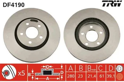 Produktbild von TRW Bremsscheiben (2 Stück) Vorderachse DF4190