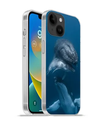 Produktbild von MuchoWow® Handyhülle Schutzhülle Hülle für Apple iPhone 14 - Softcase Wale - Meer - Familie Silikon Softcase Handy Hülle - Mobiltelefonhülle