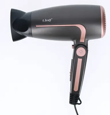 Obrázok produktu pre LinQ, mini cestovný fén 2000 W, čierna / zlatá