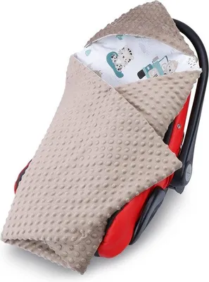 Produktbild von Windelschlafsack / Babysitzauflage, Decke / Kuscheldecke, Kinderwagendecke für Kinderwagen, Buggys, 90 x 90 x 7,62 cm