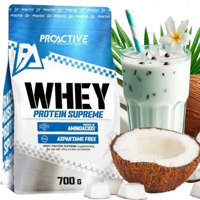 Produktbild von ProActive Molkenproteinkonzentrat proteinpulver Eiweißpulver WPC protein 700g Eiweißpulver geschmack: COCONUT
