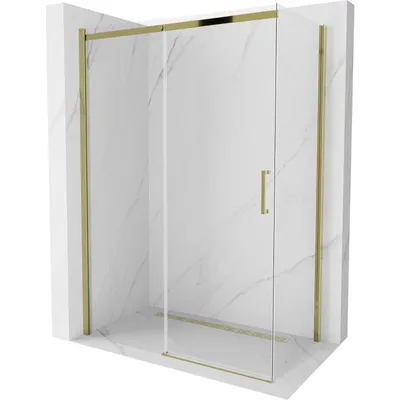 Obrázek produktu pro Mexen Omega rozsouvací sprchový kout 130 x 70 cm, Průhledné, Zlatá - 825-130-070-50-00