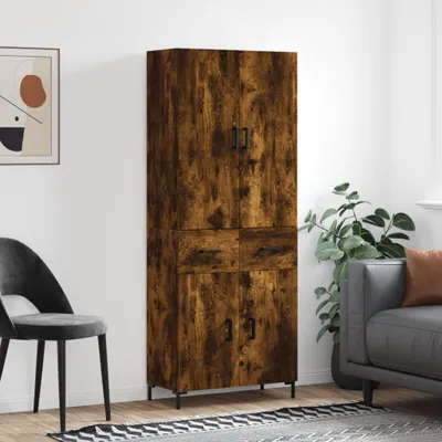 Obrázek produktu pro vidaXL Highboard kouřový dub 69,5x34x180 cm výrobek ze dřeva