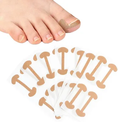 Produktbild von 60 Aufkleber gegen eingewachsene Zehennägel – Großzehe – elastische Baumwolle – Verband/Pediküre