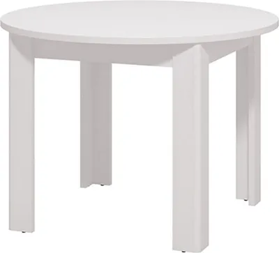 Produktbild von Dmora Fester Tisch Gorlago 107x107x77h cm Weiß, 4 Plätze, Rund