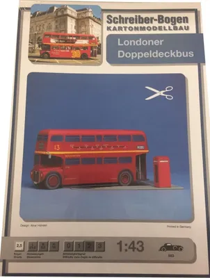 Produktbild von Schreiber-Bogen Kartonmodellbau Londoner Doppeldeckbus