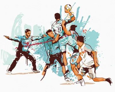 Produktbild von Zuty - Malen nach Zahlen - HANDBALL, 40x50 cm, ohne Keilrahmen