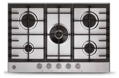 Immagine prodotto di Hoover HHG75WC5X, acciaio inox, integrato, 75 cm, piano cottura a gas, acciaio inox, 5 zone