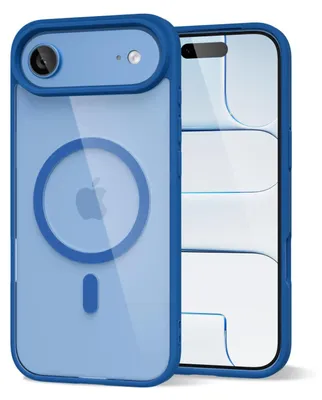 Produktbild von Magnetisch Hülle für iPhone Air, Kompatibel mit MagSafe, Transparent Acryl Stoßfeste Handyhülle Blau
