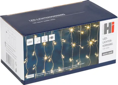 Obrázek produktu pro HI 76887 LED světelná síťová opona 120LEDs pro venkovní teplá bílá