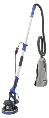 Produktbild von Wand- und Deckenschleifer - Teller 255 mm - Verstellbare Länge 1,2–2,2 m - Sechs Stufen 1800 U/min - 500–799 W, 220 V - Staubabsaugung, 4 m Kabel - EU-Stecker - Dunkelblau