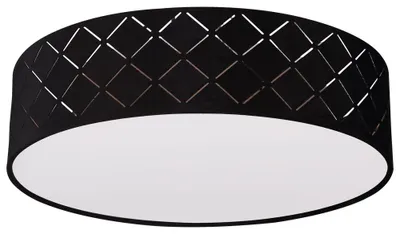 Produktbild von RGB LED Deckenleuchte, Textil, schwarz, gold, satiniert, D 38 cm