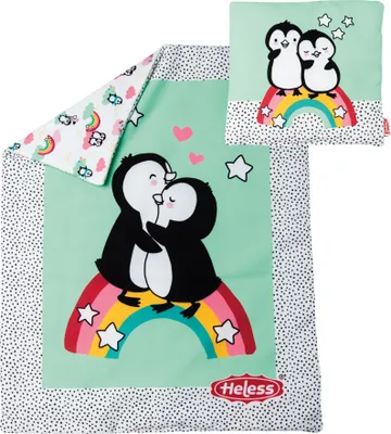 Produktbild von Pu-Bettdecke Pinguin Pünktchen m. Kissen