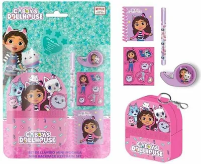 Zdjęcie produktu dla CERDÀ - Premium Plecak Mini Gabbys Doll House z Zestawem Akcesoriów Szkolnych