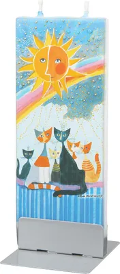 Produktbild von Gilde Wachs Fl achkerze "Cats Family... VE 7 52477