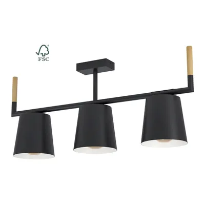 Produktbild von EGLO Lacey, 3 Glühbirne(n), E27, IP20, Schwarz, Braun