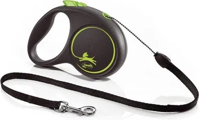 Obrázok produktu pre Zelená 5 m krátka navíjateľná vodítková šnúra pre psov do 12 kg.